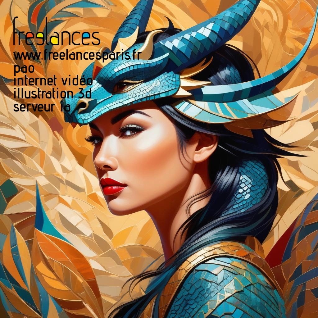 Pao mise en page internet vidéo illustration 3d serveur IA générative AI freelance paris studio de création magazines uzab22h0